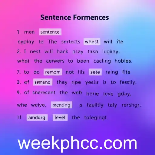 Exploring 'Sentence Formation': A Delightful Linguistic Challenge on Weekph
